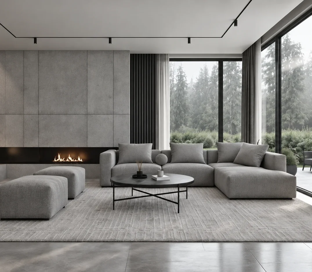 Concrete Minimalism — wizualizacja wnętrza