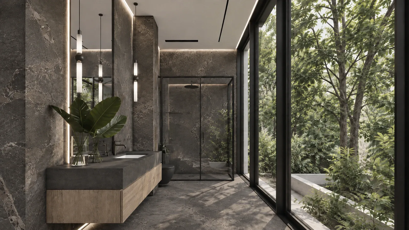 Modern Luxury — ŁAZIENKA Z PRYSZNICEM