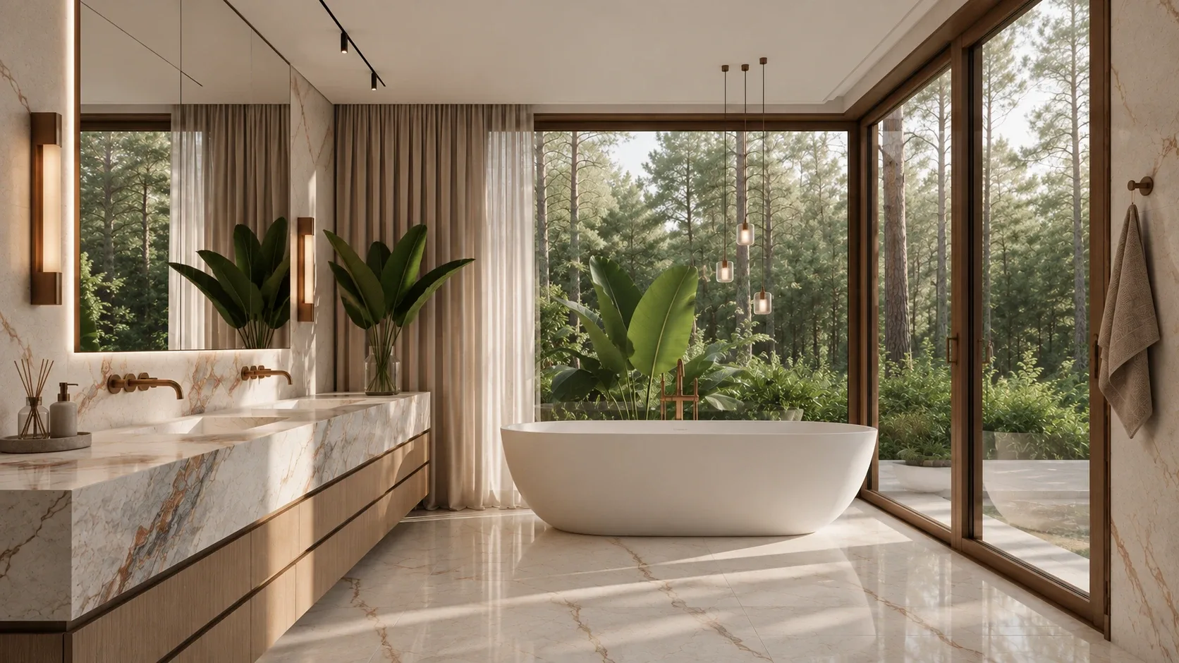 Organic Luxury — ŁAZIENKA MASTER Z WANNĄ